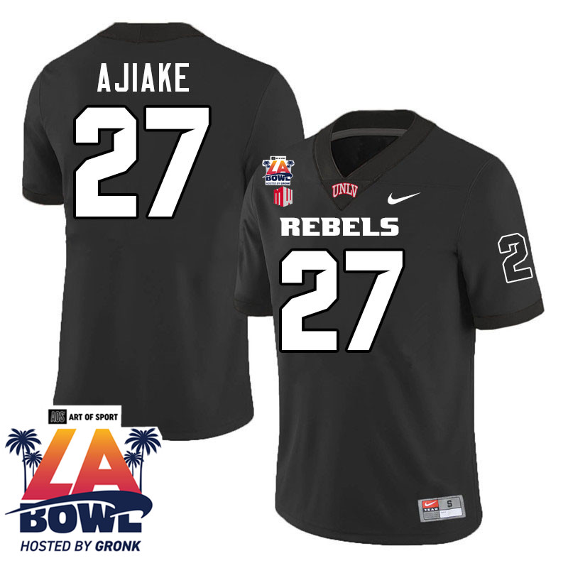 Austin Ajiake LA Bowl Jersey,UNLV Rebels 2024 LA Bowl Jersey-Black